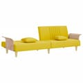 Miniatyrbillede 7 af 11: vidaXL sovesofa med armlæn stof lysegul