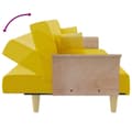Miniatyrbillede 9 af 11: vidaXL sovesofa med armlæn stof lysegul