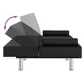 Miniatyrbillede 10 af 11: vidaXL sovesofa med kopholdere kunstlæder sort