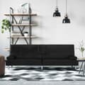Miniatyrbillede 2 af 11: vidaXL sovesofa med kopholdere kunstlæder sort