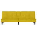 Miniatyrbillede 5 af 11: vidaXL sovesofa med kopholdere velour gul
