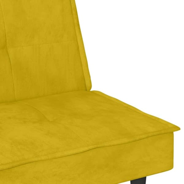 vidaXL sovesofa med kopholdere velour gul