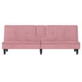 Miniatyrbillede 5 af 11: vidaXL sovesofa med kopholdere velour lyserød