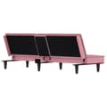 Miniatyrbillede 7 af 11: vidaXL sovesofa med kopholdere velour lyserød