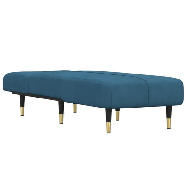 vidaXL chaiselong velour blå