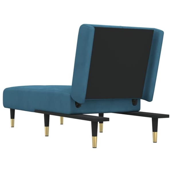 vidaXL chaiselong velour blå