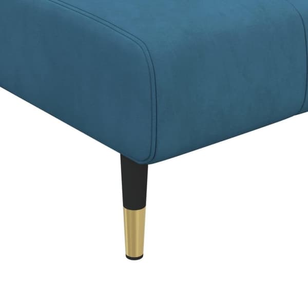 vidaXL chaiselong velour blå