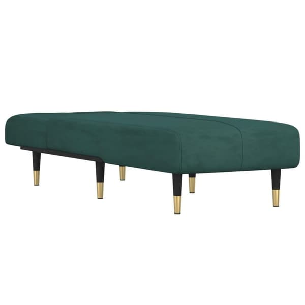 vidaXL chaiselong velour mørkegrøn