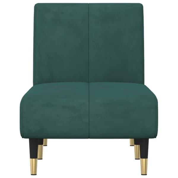 vidaXL chaiselong velour mørkegrøn