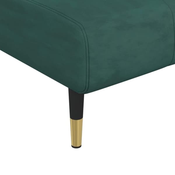 vidaXL chaiselong velour mørkegrøn