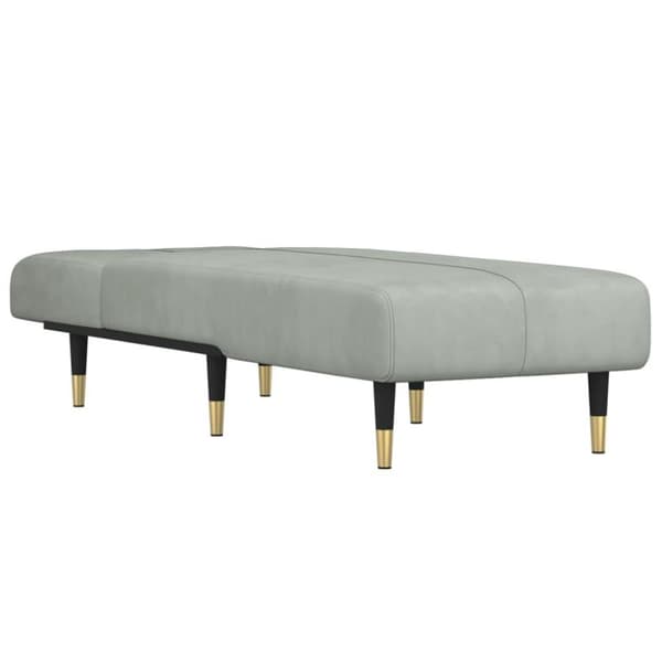 vidaXL chaiselong velour lysegrå