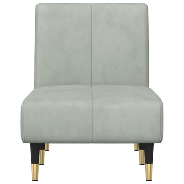 vidaXL chaiselong velour lysegrå