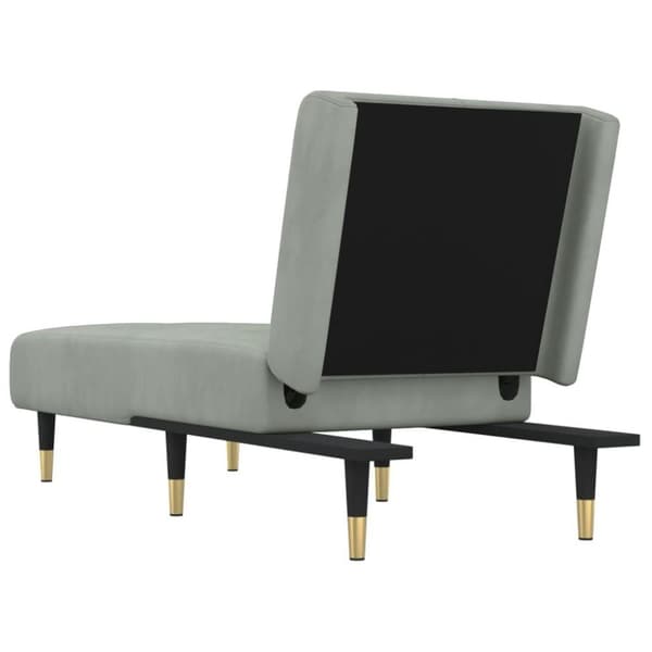 vidaXL chaiselong velour lysegrå