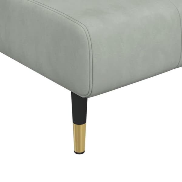 vidaXL chaiselong velour lysegrå