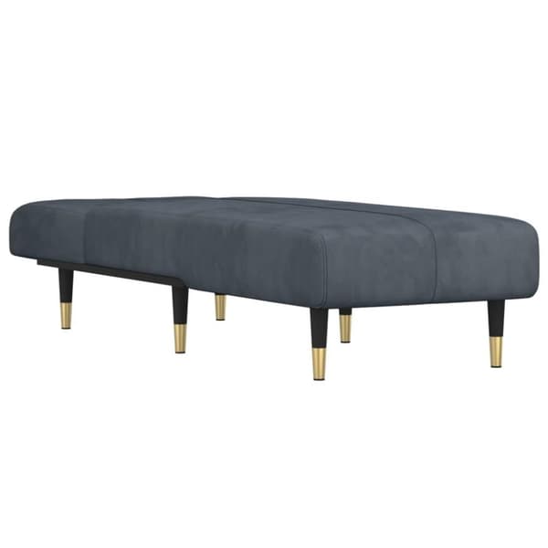vidaXL chaiselong velour mørkegrå