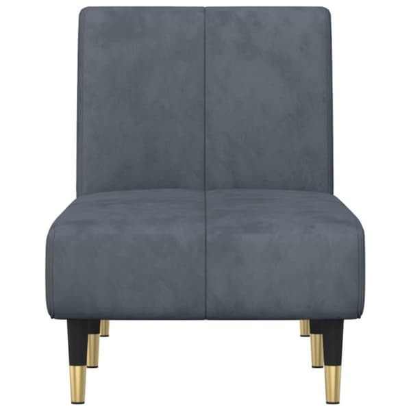 vidaXL chaiselong velour mørkegrå