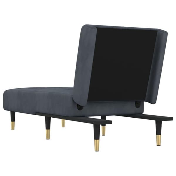 vidaXL chaiselong velour mørkegrå