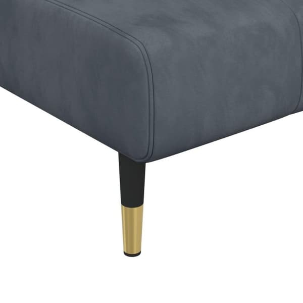 vidaXL chaiselong velour mørkegrå