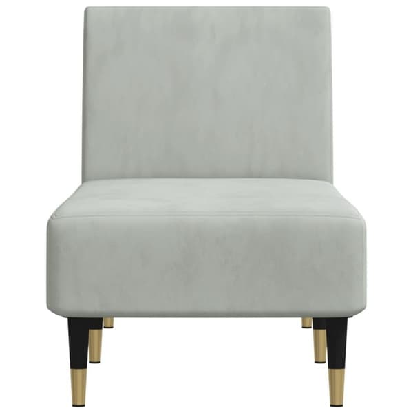 vidaXL chaiselong velour lysegrå
