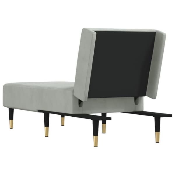 vidaXL chaiselong velour lysegrå