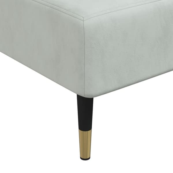 vidaXL chaiselong velour lysegrå