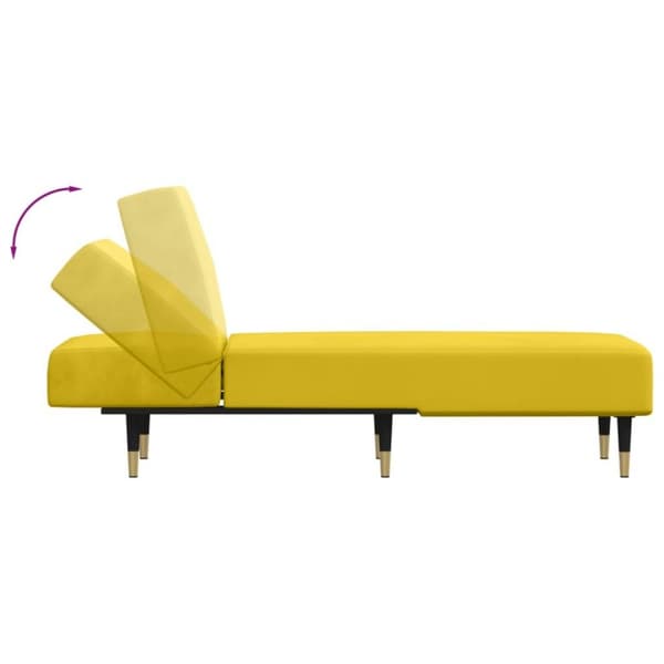 vidaXL chaiselong velour gul