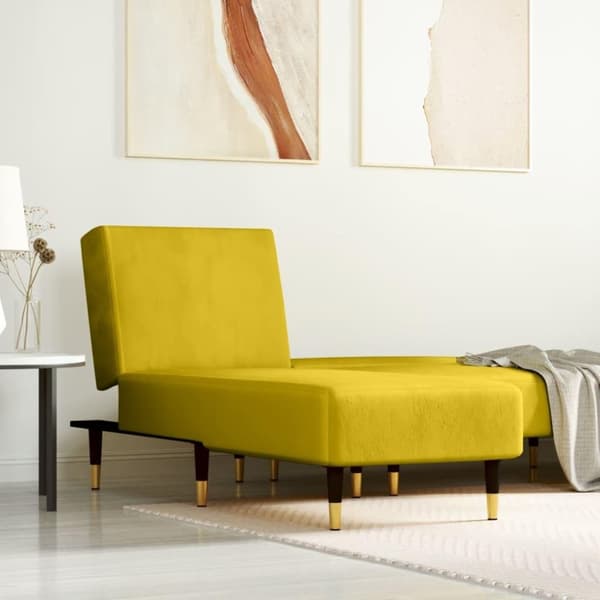 vidaXL chaiselong velour gul