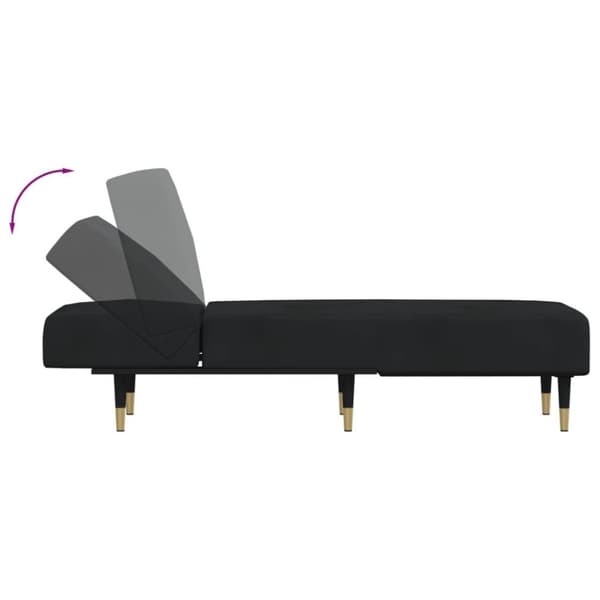 vidaXL chaiselong velour sort