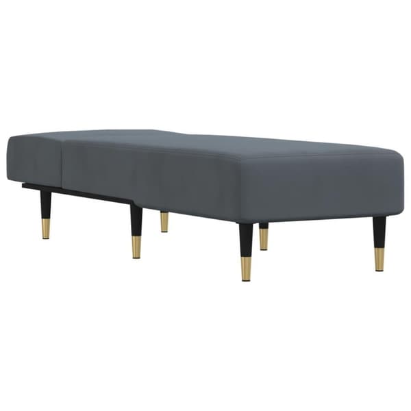 vidaXL chaiselong velour mørkegrå