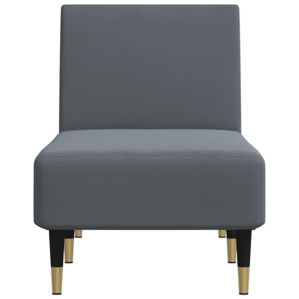 vidaXL chaiselong velour mørkegrå