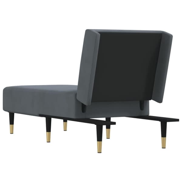 vidaXL chaiselong velour mørkegrå