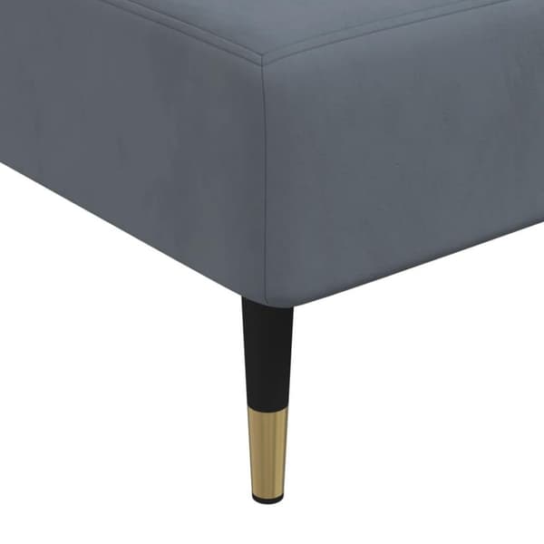 vidaXL chaiselong velour mørkegrå
