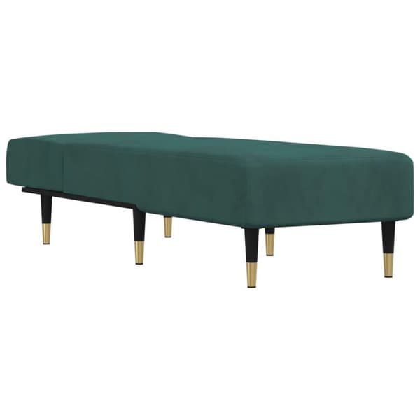 vidaXL chaiselong velour mørkegrøn