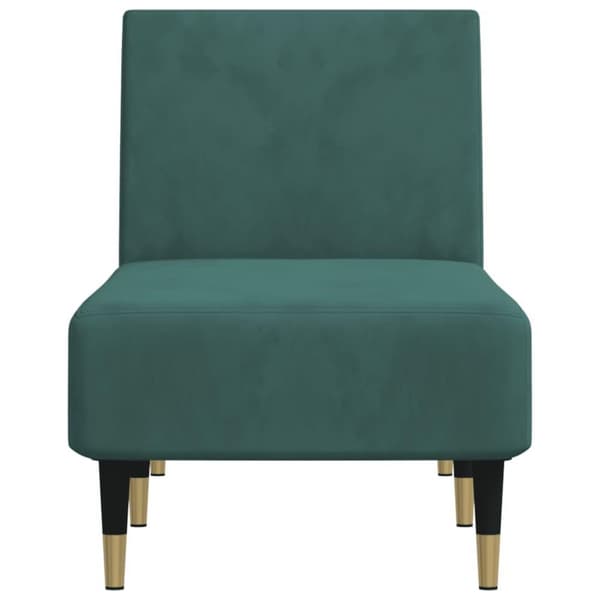 vidaXL chaiselong velour mørkegrøn