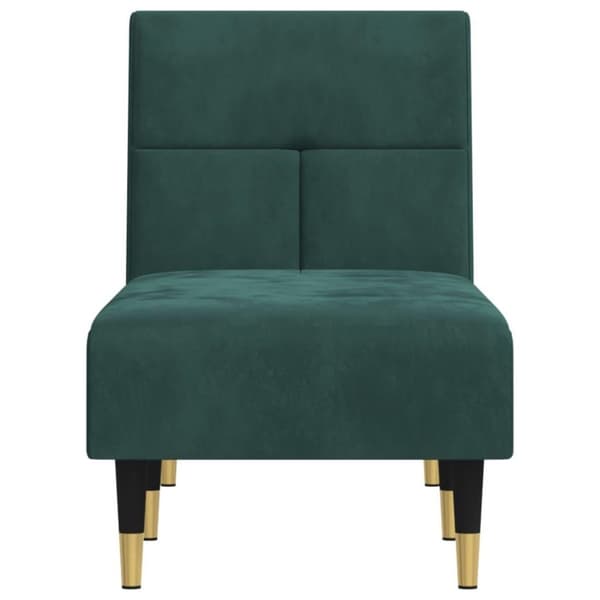 vidaXL chaiselong velour mørkegrøn