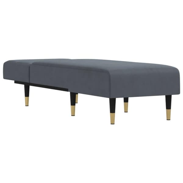 vidaXL chaiselong velour mørkegrå