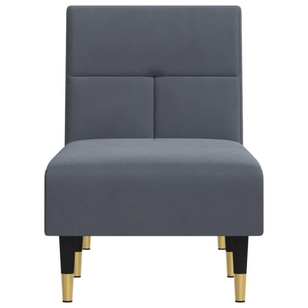 vidaXL chaiselong velour mørkegrå
