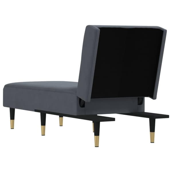 vidaXL chaiselong velour mørkegrå