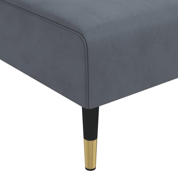 vidaXL chaiselong velour mørkegrå