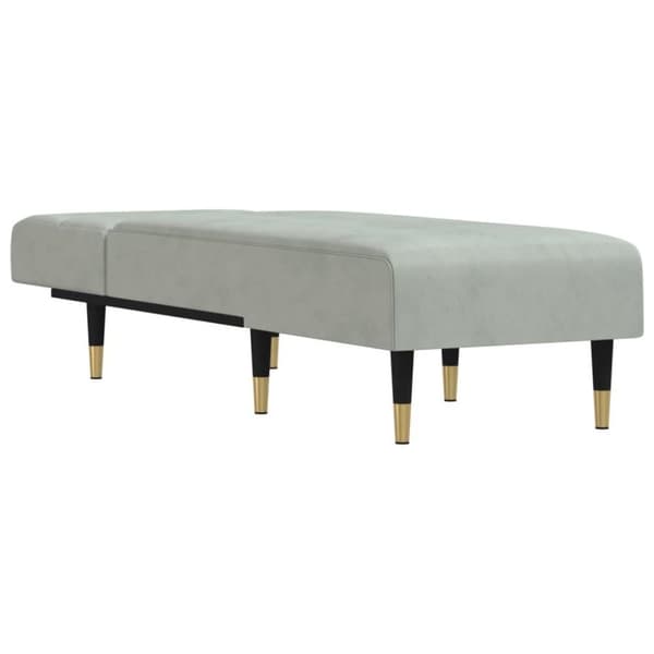 vidaXL chaiselong velour lysegrå