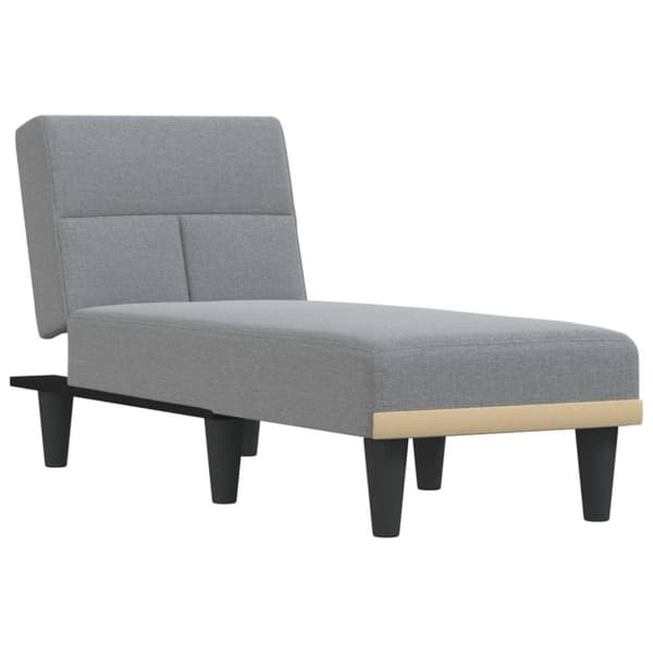 vidaXL chaiselong stof lysegrå