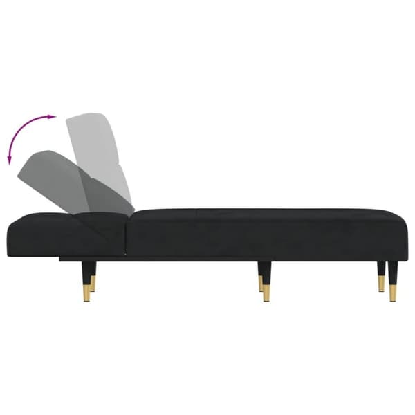 vidaXL chaiselong velour sort