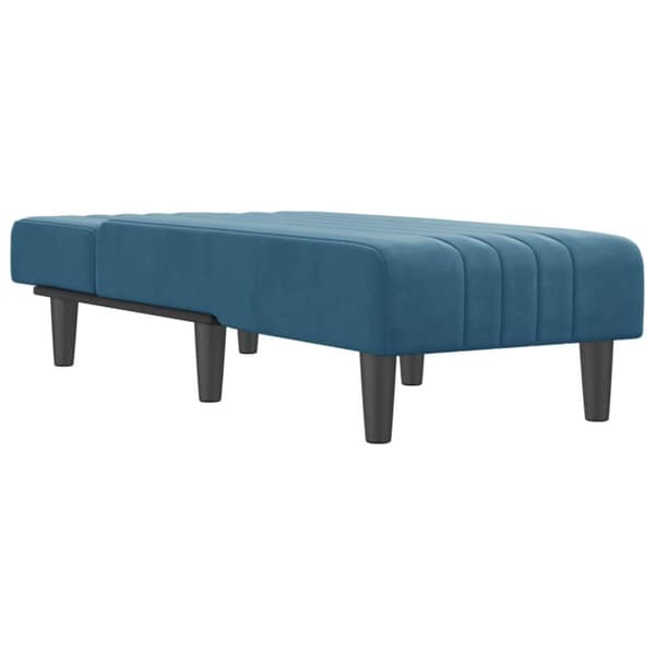 vidaXL chaiselong velour blå