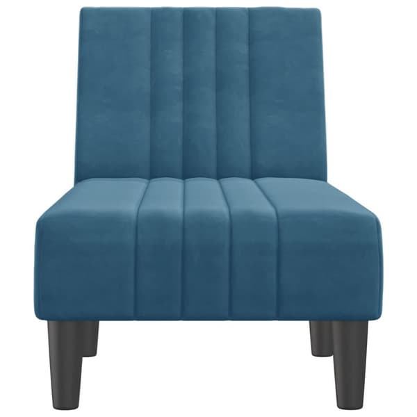 vidaXL chaiselong velour blå