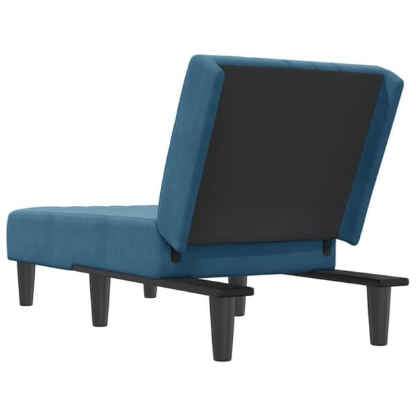 vidaXL chaiselong velour blå