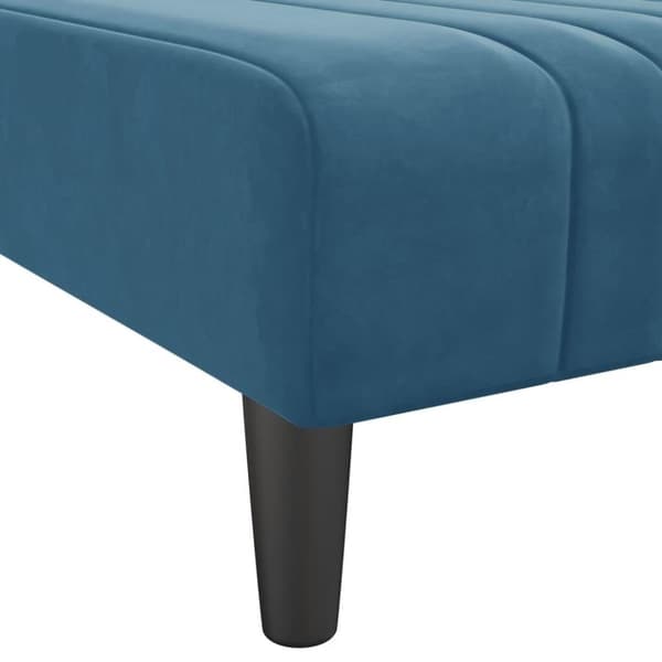 vidaXL chaiselong velour blå