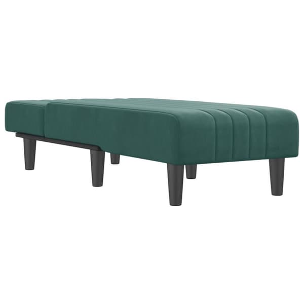 vidaXL chaiselong velour mørkegrøn