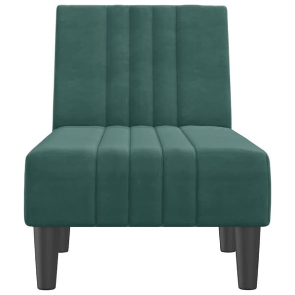 vidaXL chaiselong velour mørkegrøn