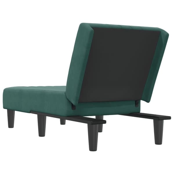 vidaXL chaiselong velour mørkegrøn