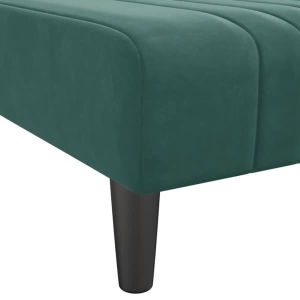 vidaXL chaiselong velour mørkegrøn